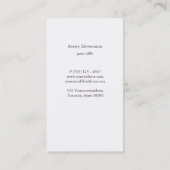 エレガント金フェイク箔ストライプの薄モダンピンク 名刺 (裏面)