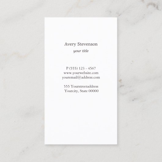 エレガント金フェイク箔ストライプの薄モダンピンク 名刺 (裏面)