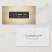 エレガント金フェイク箔ラグジュアリーヴィンテージ 名刺 (正面/裏面)