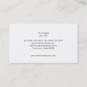 エレガント金フェイク箔ラグジュアリーヴィンテージ 名刺 (裏面)