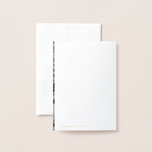 エレガント金実在箔ディアハッピーホリデーズ 箔カード (裏面封筒付き)