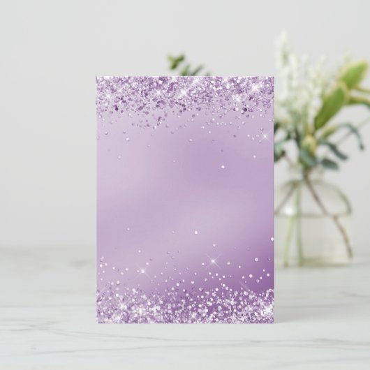 エレガント金空白の属紫色のノートカード4.5 x 6.2" (スタンド正面)