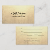 エレガント金箔ギフト券 割引カード (正面/裏面)