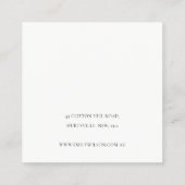 エレガント金華美箔ティール(緑がかった色)ターコイズ曼荼羅 スクエア名刺 (裏面)