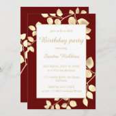 エレガント金離れ金誕生会 招待状 (正面/裏面)