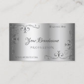 エレガント銀の華美コー縁どナー 名刺 (正面)