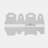 エレガント銀パーソナライズされた輝き切妻箱 フェイバーボックス (折り畳みなし)