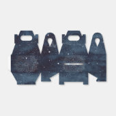 エレガント銀モダンマンダラストライプネイビーブルー フェイバーボックス (折り畳みなし)