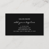 エレガント銀モダン髪 名刺 (裏面)