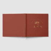 エレガント銀杏離れのホイルを焦げ結婚た銀杏 ゲストブック (全面)