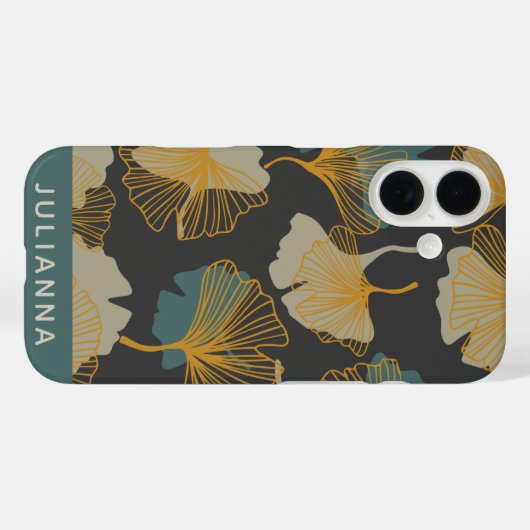 エレガント銀杏離れ型秋パーソナライズされた Case-Mate iPhoneケース (裏面 (横))