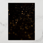 エレガント銀河系ジョードピンク&金ゴールド結婚ズ 箔招待状 (裏面)