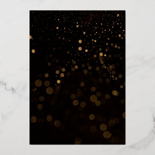 エレガント銀河系ジョードピンク&金ゴールド結婚ズ 箔招待状 (裏面)