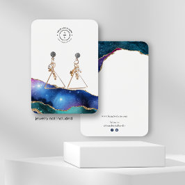 エレガント銀河系スター金ゴールドエッジロゴジュエリーカード