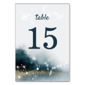 エレガント銀河系金ゴールドスタ結婚ーズ テーブルナンバー (裏面)