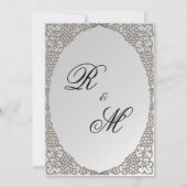 エレガント銀結婚飾 招待状 (裏面)