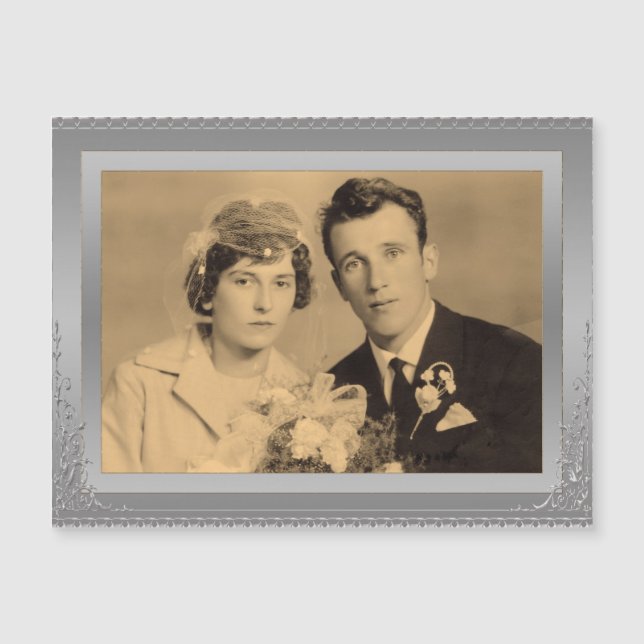 エレガント銀縁ど枠カスタム写真 (正面)