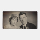 エレガント銀縁ど枠カスタム写真 デスクマット (正面)