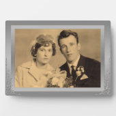 エレガント銀縁ど枠カスタム写真 フォトプラーク (正面)