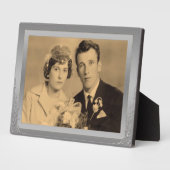 エレガント銀縁ど枠カスタム写真 フォトプラーク (側面)