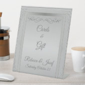 エレガント銀縁ど枠カスタム写真 台座サイン (インサイチュ)