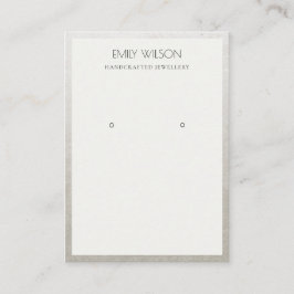 エレガント銀縁ど箔耳飾り 名刺
