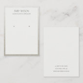 エレガント銀縁ど箔耳飾り 名刺 (正面/裏面)