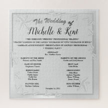 エレガント銀葉結婚パズル