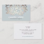 エレガント銀葉色 名刺 (正面/裏面)