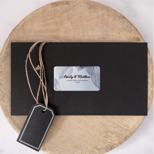 エレガント銀離れ差出人住所ラベル ラベル