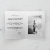 エレガント銀離れ折サンキューカード カード (内部)