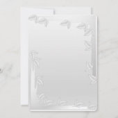 エレガント銀離れ結婚式招待状 招待状 (裏面)