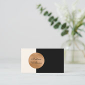 エレガント銅アクセントミニマモダンリスト 名刺 (スタンド正面)