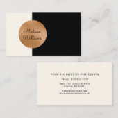 エレガント銅アクセントミニマモダンリスト 名刺 (正面/裏面)