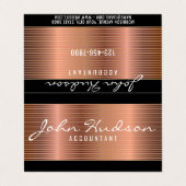 エレガント銅スクリプモダントデザイン3.5x2 名刺 (外部フラット)