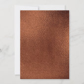 エレガント銅スタイリッシュティール（緑がかった色）金ゴールドブライダルシャワー 招待状 (裏面)