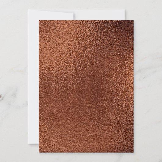 エレガント銅スタイリッシュティール(緑がかった色)金ゴールドブライダルシャワー 招待状 (裏面)