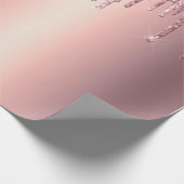 エレガント銅スタイリッシュバラ金ゴールドグリッター ラッピングペーパー (角)