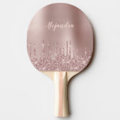 エレガント銅スタイリッシュバラ金ゴールドグリッター 卓球ラケット (裏面)