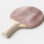 エレガント銅スタイリッシュバラ金ゴールドグリッター 卓球ラケット (正面アングル)
