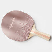 エレガント銅スタイリッシュバラ金ゴールドグリッター 卓球ラケット (横)