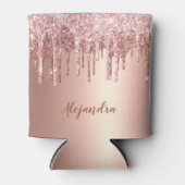 エレガント銅スタイリッシュバラ金ゴールドグリッター 缶クーラー (正面)