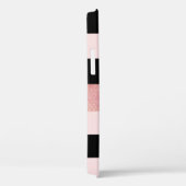 エレガント銅スタイリッシュバラ金ゴールドピンクストライプブラック Case-Mate iPhoneケース (裏面 / 右)