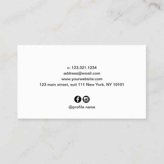 エレガント銅スタイリッシュ金ゴールド 名刺 (裏面)