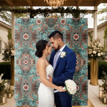 エレガント銅ターコイズフォーマル花