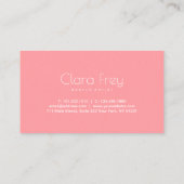 エレガント銅バラ金ゴールドの唇と化粧 名刺 (裏面)