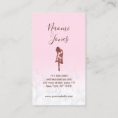 エレガント銅バラ金ゴールドグリッタースプレータン 名刺 (裏面)