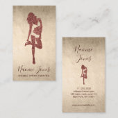 エレガント銅バラ金ゴールドグリッタースプレータン 名刺 (正面/裏面)