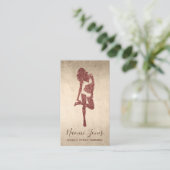 エレガント銅バラ金ゴールドグリッタースプレータン 名刺 (スタンド正面)