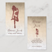 エレガント銅バラ金ゴールドグリッタースプレータン 名刺 (正面/裏面)